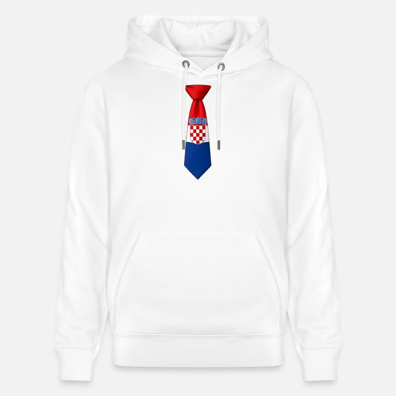 Croatie cravate – Conception du drapeau - Sweat à capuche bio CRUISER Stanley/Stella Unisexe - blanc