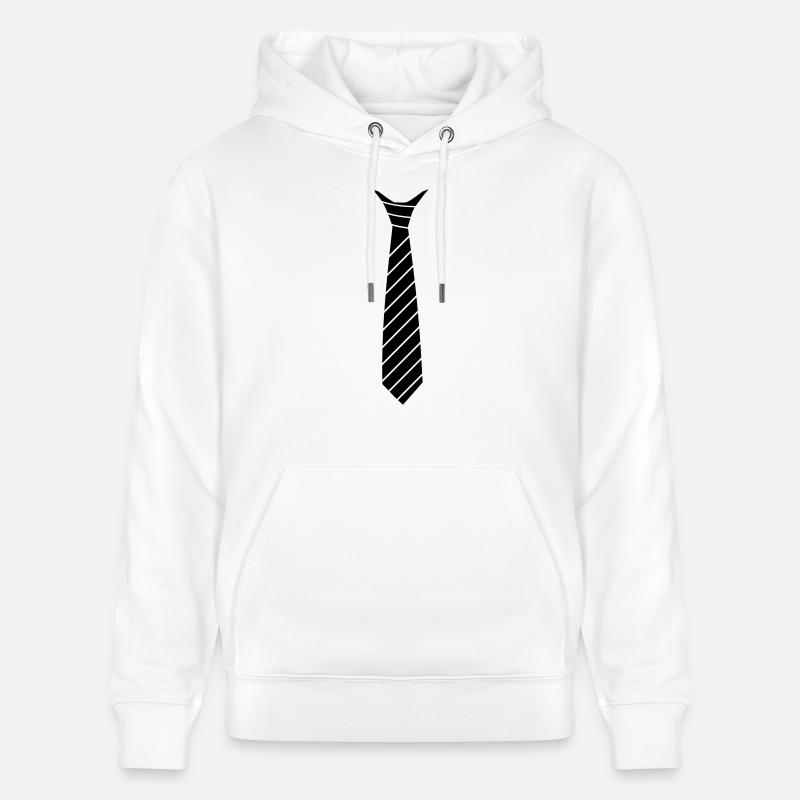Krawatten Illusion - Stanley/Stella Unisex Bio-Hoodie CRUISER  - Weiß