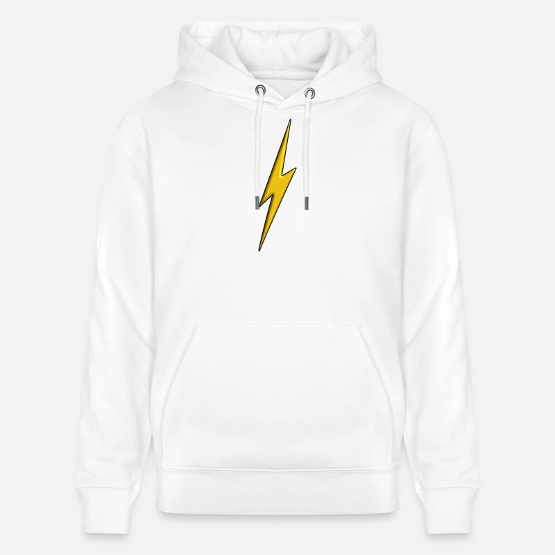 Eclair Jaune 3d - Sweat à capuche bio CRUISER Stanley/Stella Unisexe - blanc