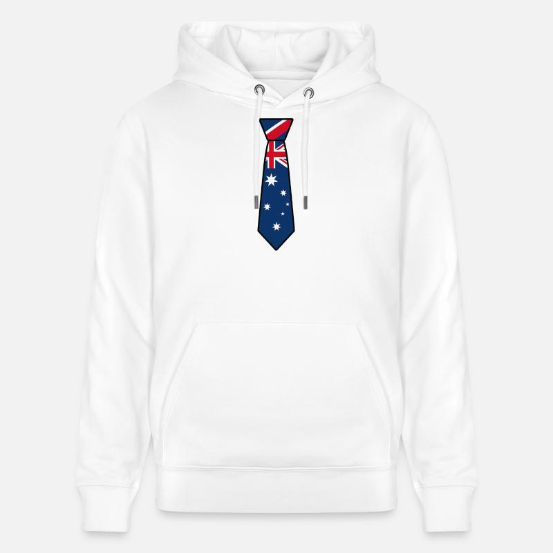 Cravate Australie – Conception du drapeau - Sweat à capuche bio CRUISER Stanley/Stella Unisexe - blanc