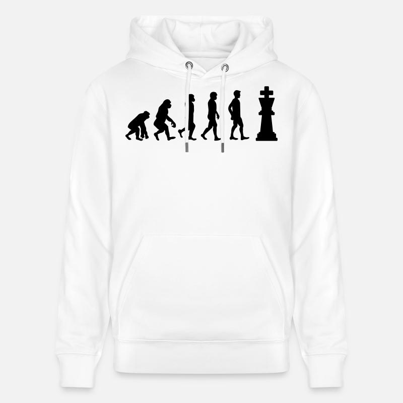 Evolution du jeu d’échecs - Sweat à capuche bio CRUISER Stanley/Stella Unisexe - blanc