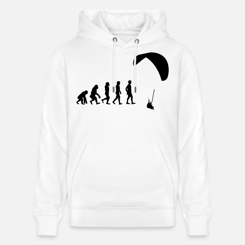 Planeur de l’évolution - Sweat à capuche bio CRUISER Stanley/Stella Unisexe - blanc