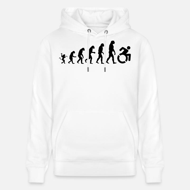 Evolution des Rollstuhls * - Stanley/Stella Unisex Bio-Hoodie CRUISER  - Weiß