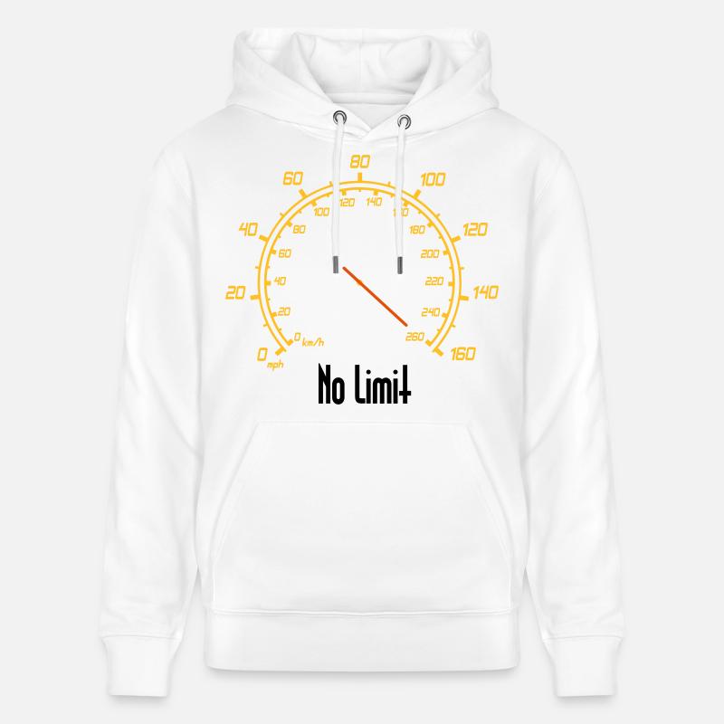 Compteur de vitesse, sans limite - Sweat à capuche bio CRUISER Stanley/Stella Unisexe - blanc
