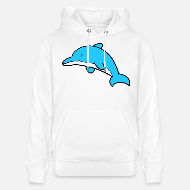 Dauphin mignon - Sweat à capuche bio CRUISER Stanley/Stella Unisexe - blanc