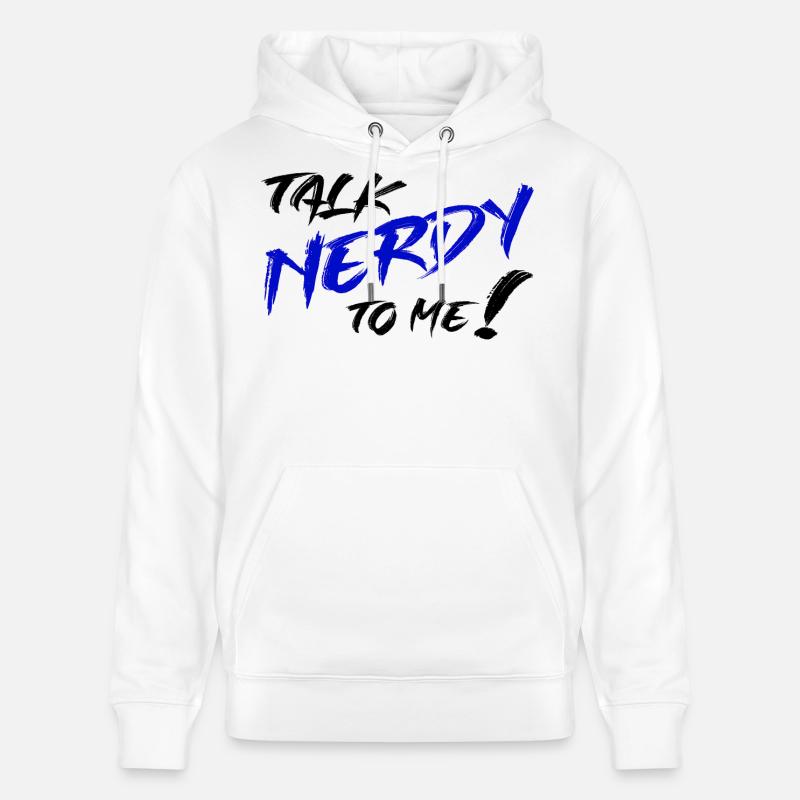 Nerd Graffiti Bleu - Sweat à capuche bio CRUISER Stanley/Stella Unisexe - blanc