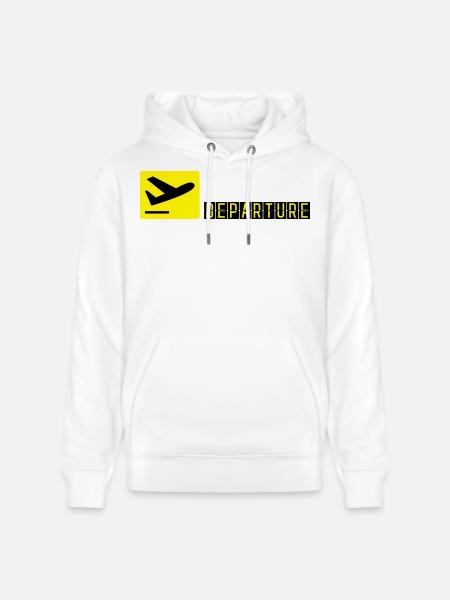Airplane taking off - Stanley/Stella CRUISER Unisex Organic Hoodie - white