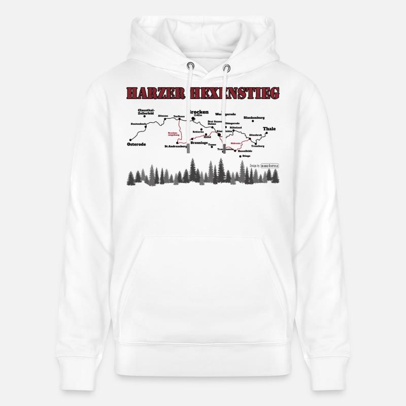 Harzer Hexenstieg - Sweat à capuche bio CRUISER Stanley/Stella Unisexe - blanc