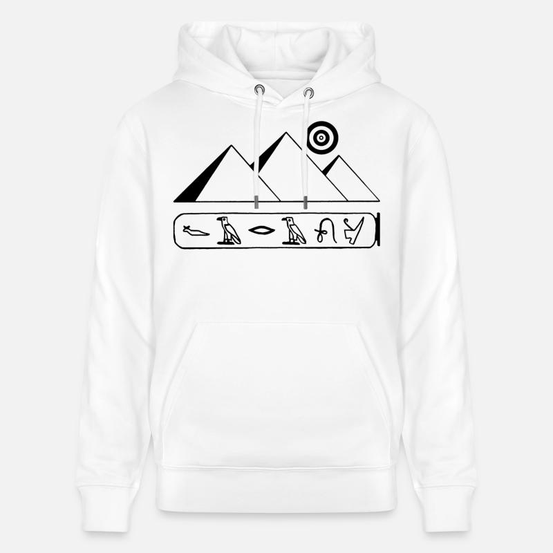 Pyramides et pharaons noirs - Sweat à capuche bio CRUISER Stanley/Stella Unisexe - blanc