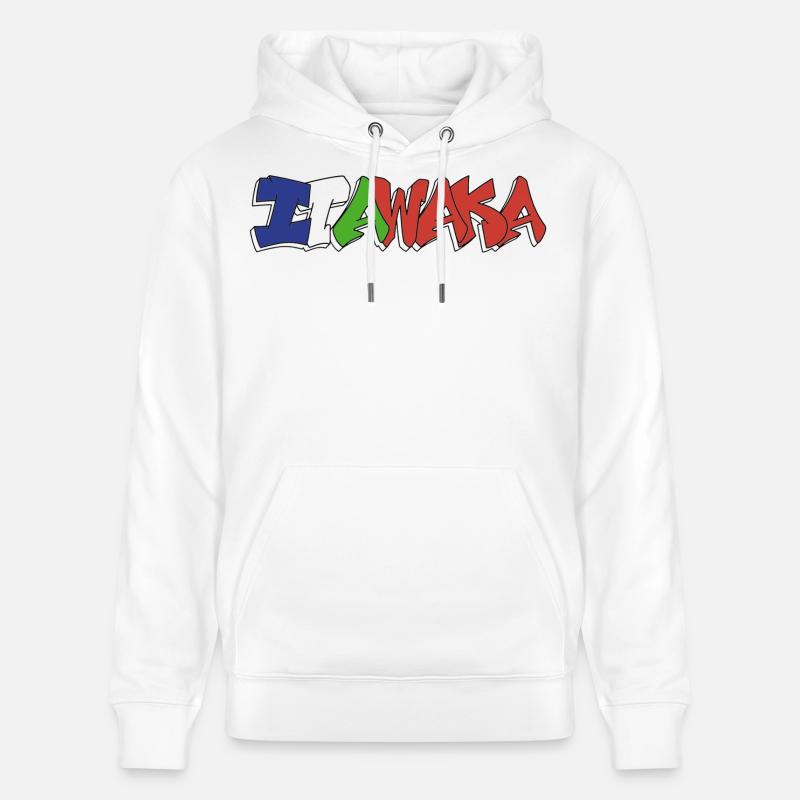 Itawaka - Moluque 4 couleurs - Sweat à capuche bio CRUISER Stanley/Stella Unisexe - blanc