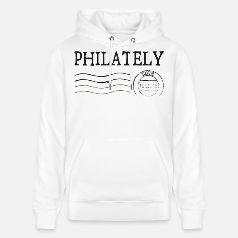 Philatélie - Sweat à capuche bio CRUISER Stanley/Stella Unisexe - blanc