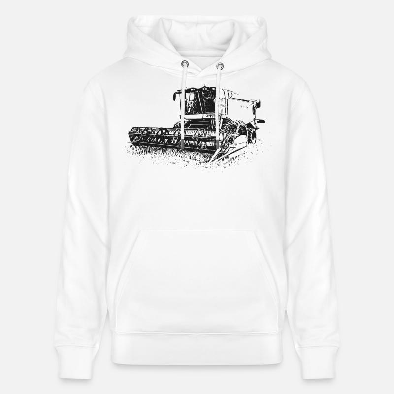 Moissonneuse-batteuse Lexion 550 - Sweat à capuche bio CRUISER Stanley/Stella Unisexe - blanc
