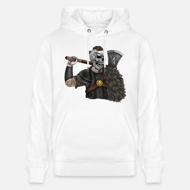 Wikinger, Odin, Thor, Wallhalla, Berserker - Stanley/Stella Unisex Bio-Hoodie CRUISER  - Weiß