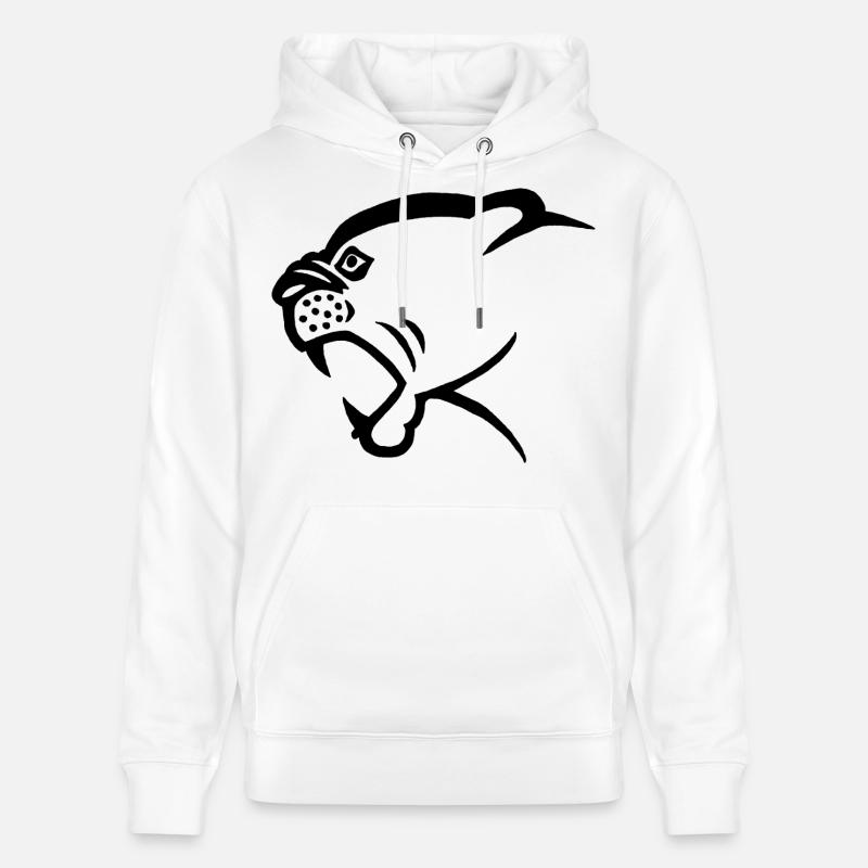 Tête de panthère noire - Sweat à capuche bio CRUISER Stanley/Stella Unisexe - blanc