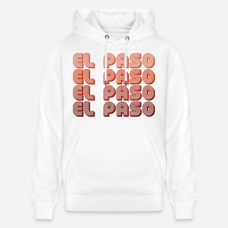 Motif rétro El Paso Gradient - Sweat à capuche bio CRUISER Stanley/Stella Unisexe - blanc