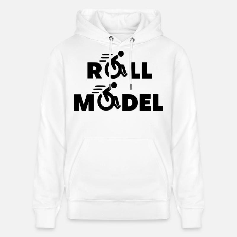Jeder Rollstuhlfahrer ist ein Vorbild * - Stanley/Stella Unisex Bio-Hoodie CRUISER  - Weiß