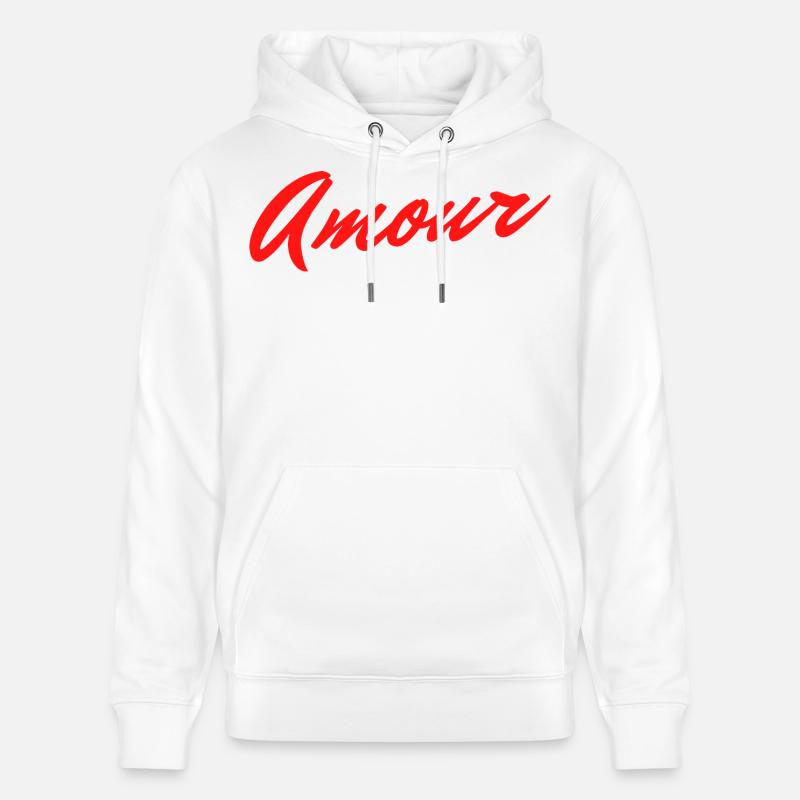 Amour éternel, cadeau de saint Valentin - Sweat à capuche bio CRUISER Stanley/Stella Unisexe - blanc