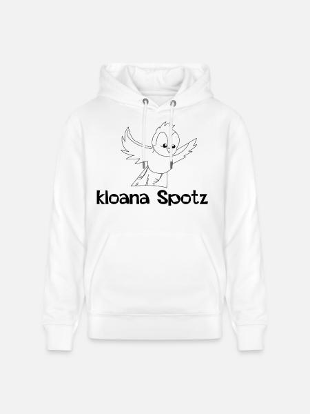 kloana Spotz-kleiner Spatz,Austrian dialect - Stanley/Stella CRUISER Unisex Organic Hoodie - white