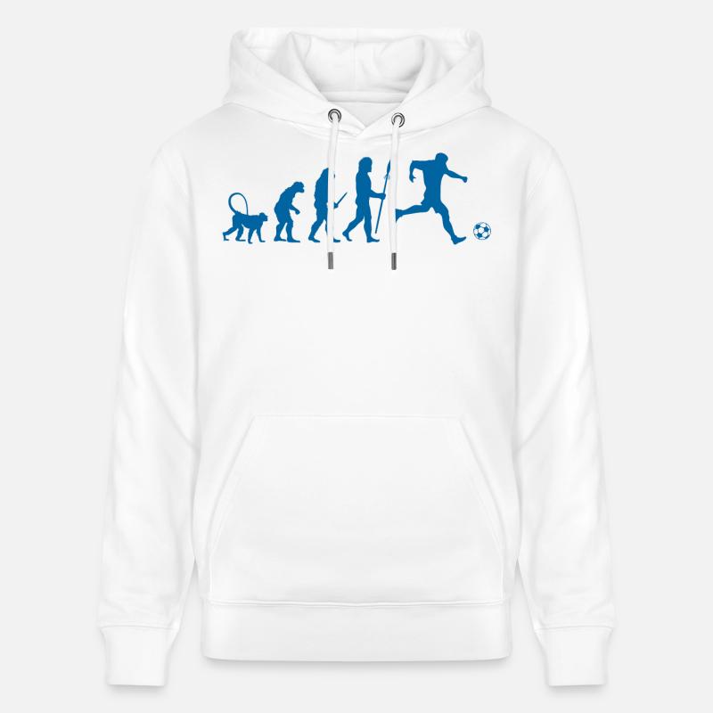 Évolution d’un joueur de football - Sweat à capuche bio CRUISER Stanley/Stella Unisexe - blanc