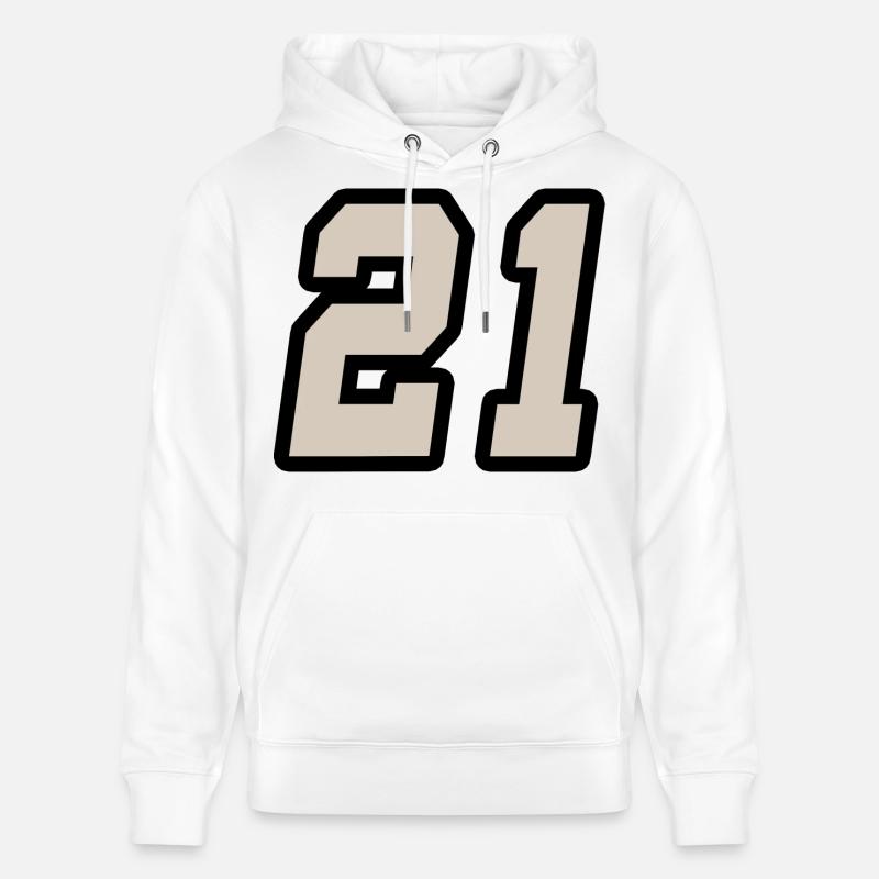 Nummer einundzwanzig 21 - Stanley/Stella Unisex Bio-Hoodie CRUISER  - Weiß