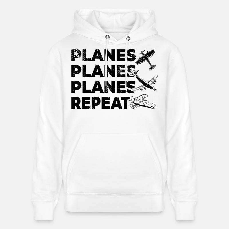 Sort de Planespotter - Sweat à capuche bio CRUISER Stanley/Stella Unisexe - blanc