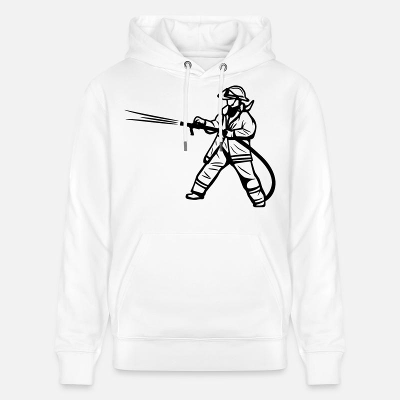 Pompier - Sweat à capuche bio CRUISER Stanley/Stella Unisexe - blanc
