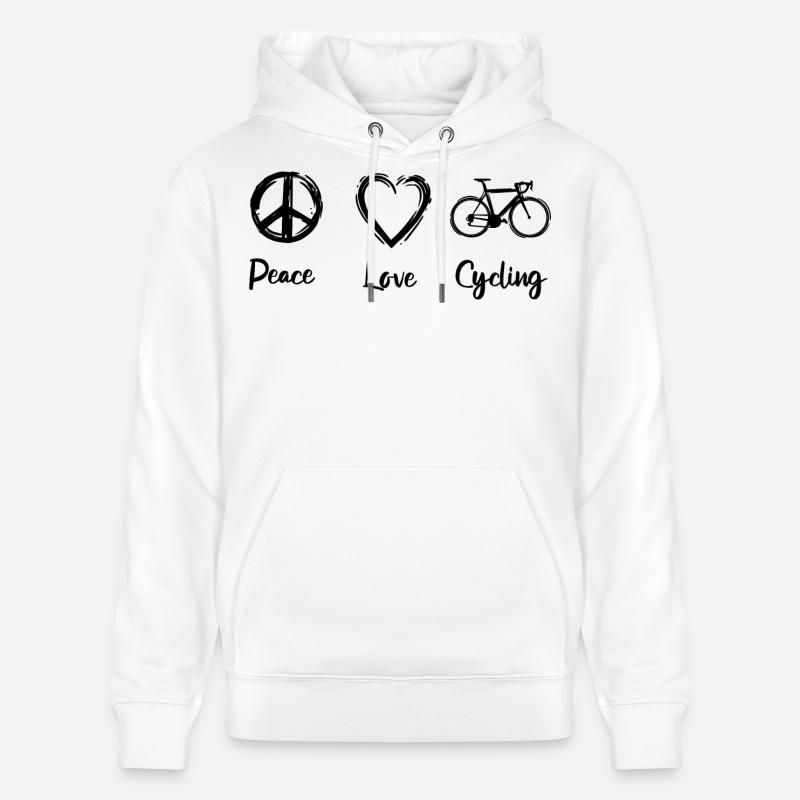 Radfahrer Routine - Stanley/Stella Unisex Bio-Hoodie CRUISER  - Weiß