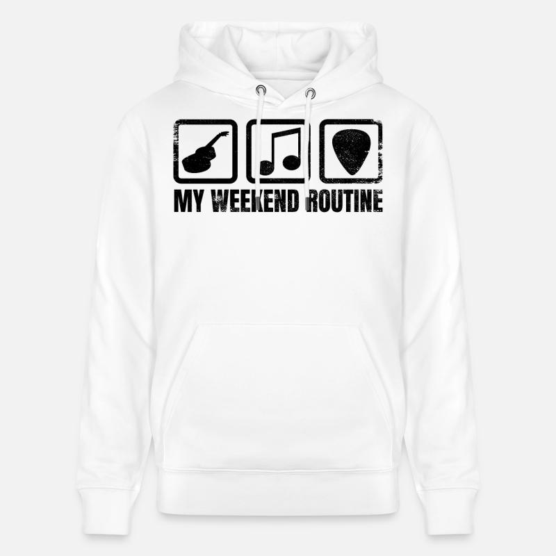 Ma routine du week-end - Sweat à capuche bio CRUISER Stanley/Stella Unisexe - blanc