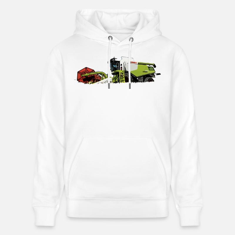 Moissonneuse-batteuse 630 - Sweat à capuche bio CRUISER Stanley/Stella Unisexe - blanc