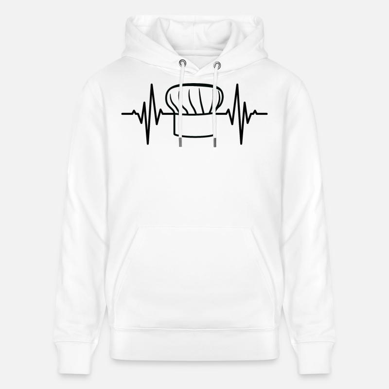 Baker Hat battement de cœur - Sweat à capuche bio CRUISER Stanley/Stella Unisexe - blanc