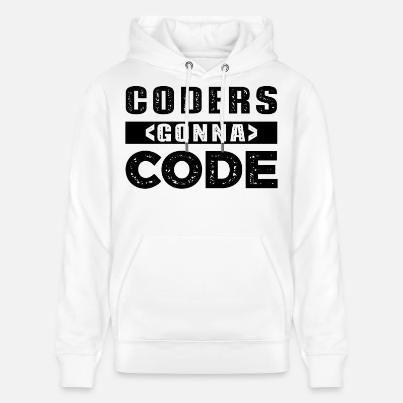 Coders going to Code - Stanley/Stella CRUISER Unisex Organic Hoodie - white