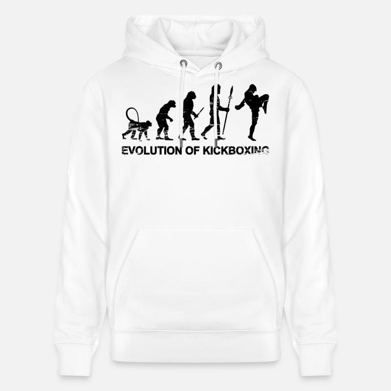 Évolution du kickboxing - Sweat à capuche bio CRUISER Stanley/Stella Unisexe - blanc