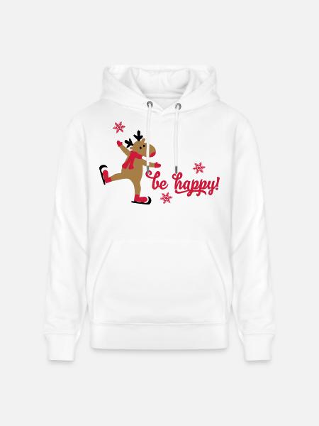 Funny Christmas - Stanley/Stella CRUISER Unisex Organic Hoodie - white