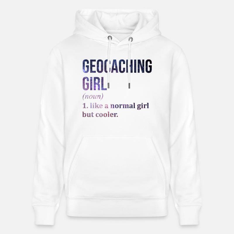 Géocaching - Sweat à capuche bio CRUISER Stanley/Stella Unisexe - blanc