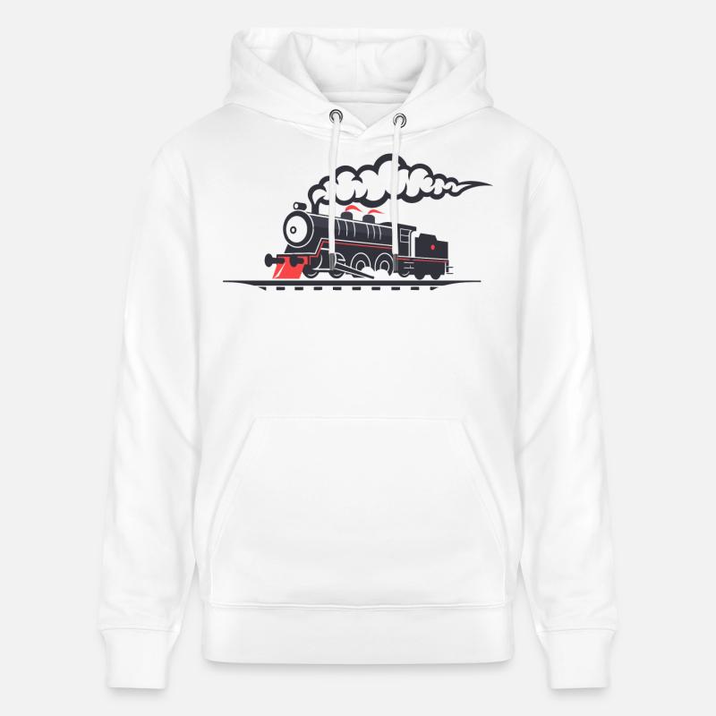 Chemin de fer - Sweat à capuche bio CRUISER Stanley/Stella Unisexe - blanc