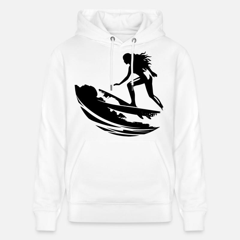Surfeuse - Sweat à capuche bio CRUISER Stanley/Stella Unisexe - blanc