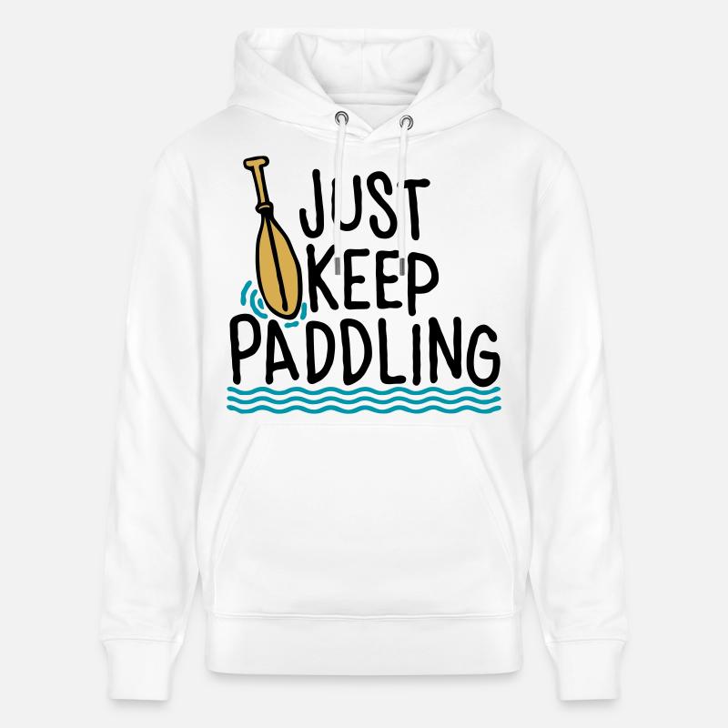 Continuez simplement à pagayer - Sweat à capuche bio CRUISER Stanley/Stella Unisexe - blanc