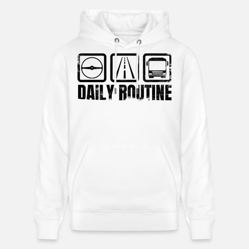 Busfahrer Routine - Stanley/Stella Unisex Bio-Hoodie CRUISER  - Weiß
