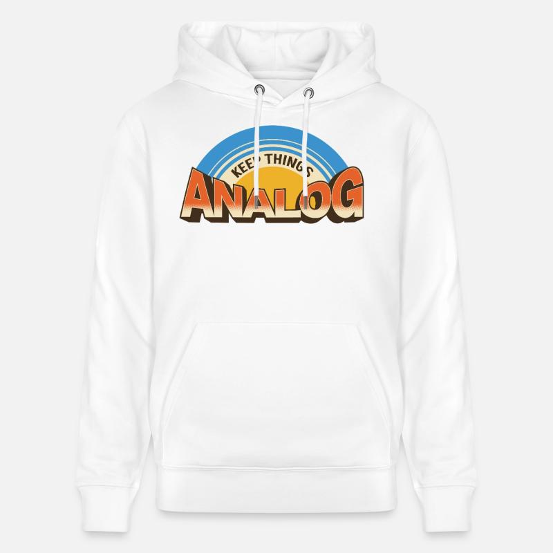 Keep Things Analog – Retro Tech-Statement - Stanley/Stella Unisex Bio-Hoodie CRUISER  - Weiß