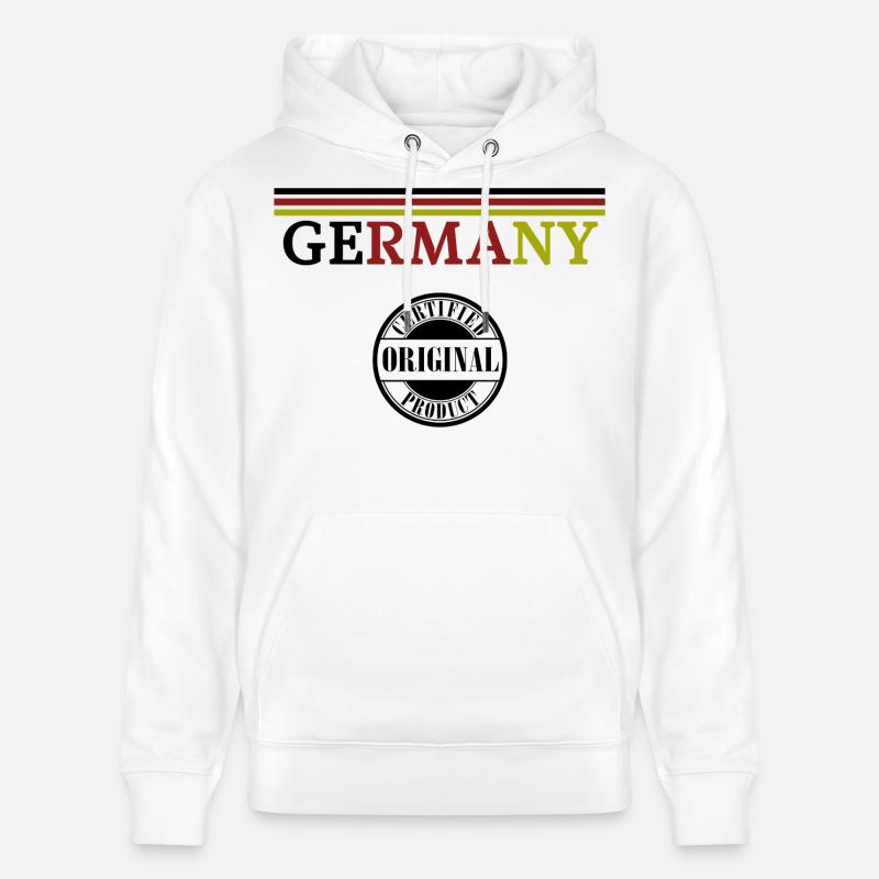 German Pride, drapeau de l’Allemagne - Sweat à capuche bio CRUISER Stanley/Stella Unisexe - blanc