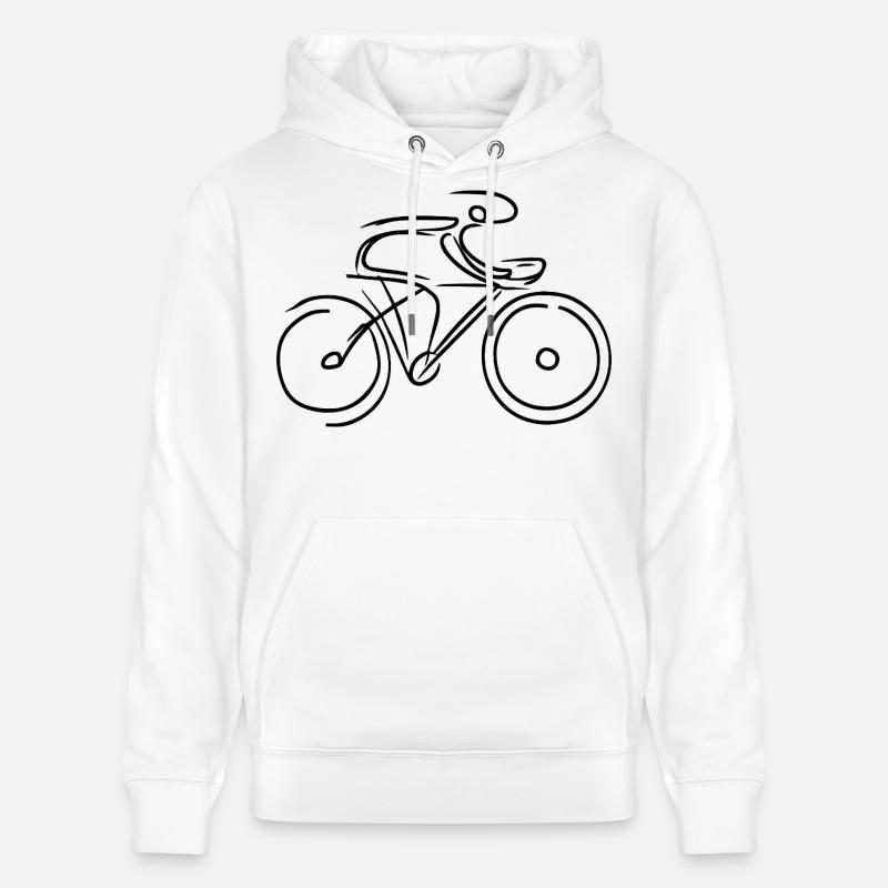 Graphique de vélo de route - Sweat à capuche bio CRUISER Stanley/Stella Unisexe - blanc