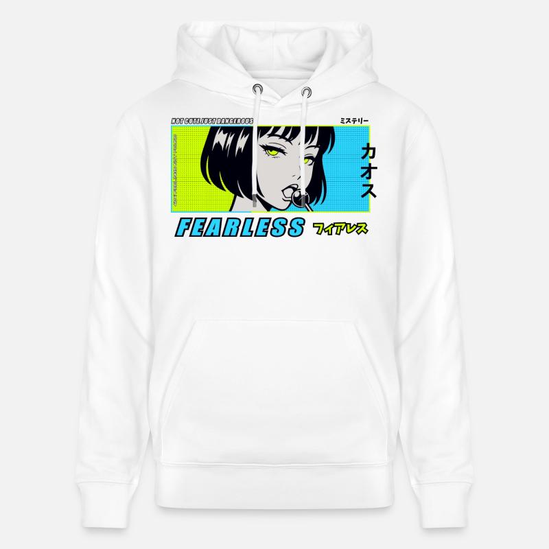 Fille d’anime avec sucette - Sweat à capuche bio CRUISER Stanley/Stella Unisexe - blanc