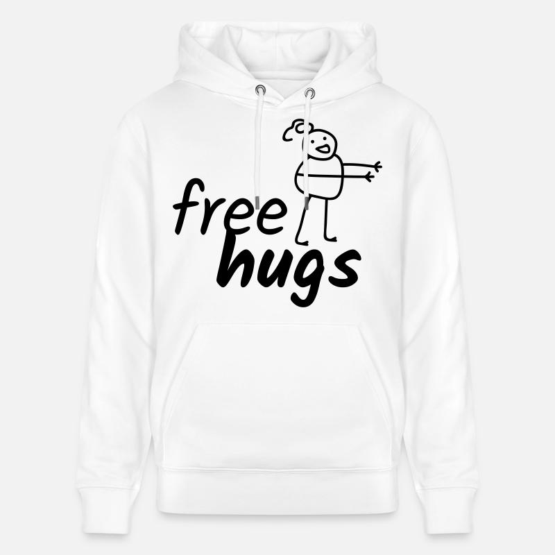 Câlins gratuits - Sweat à capuche bio CRUISER Stanley/Stella Unisexe - blanc