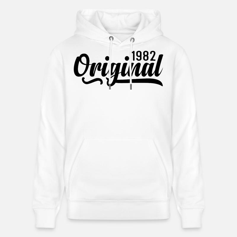 1982 anniversaire 43 ans, rétro 1982 - Sweat à capuche bio CRUISER Stanley/Stella Unisexe - blanc