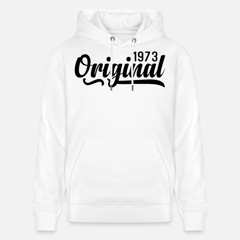 1973 Anniversaire 52 ans, rétro 1973 - Sweat à capuche bio CRUISER Stanley/Stella Unisexe - blanc