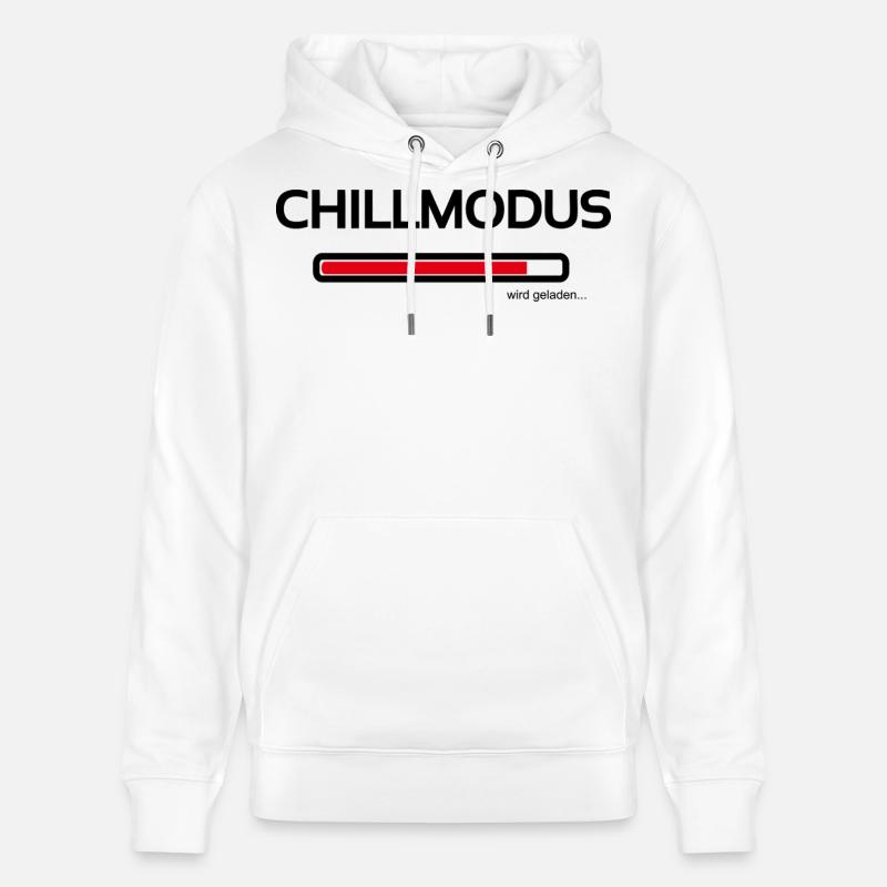 Chillmodus - heute wird nur noch ausgeruht - Stanley/Stella Unisex Bio-Hoodie CRUISER  - Weiß