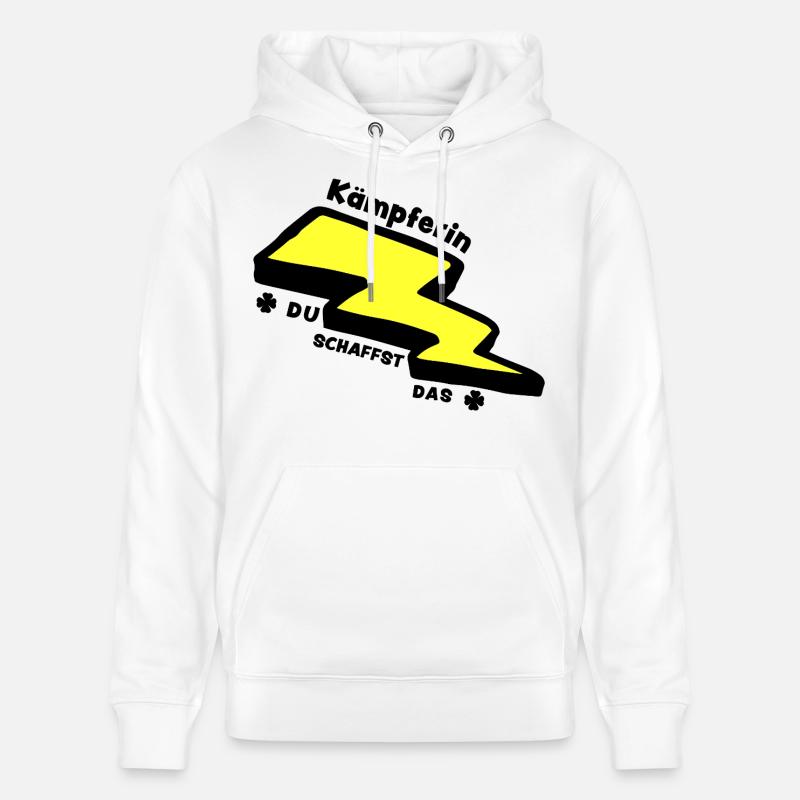 Glücksbringer: Kämpferin - Du schaffst das! - Stanley/Stella Unisex Bio-Hoodie CRUISER  - Weiß
