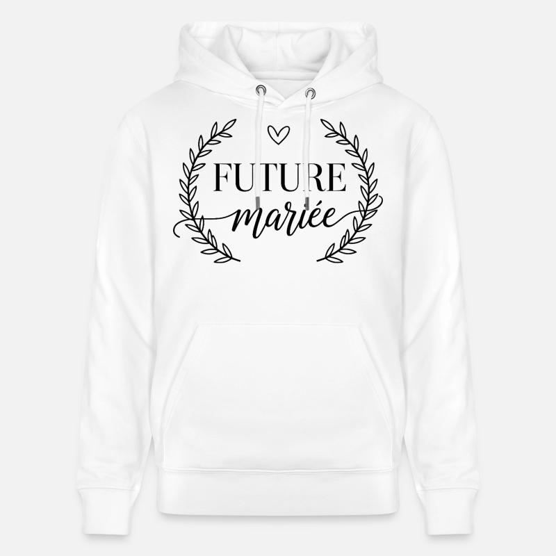 Future mariée design fun pour EVJ - Sweat à capuche bio CRUISER Stanley/Stella Unisexe - blanc