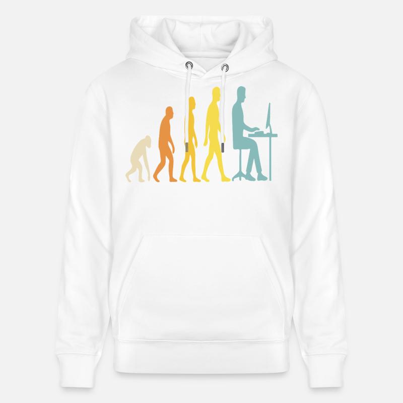 L’évolution de la technologie au bureau - Sweat à capuche bio CRUISER Stanley/Stella Unisexe - blanc