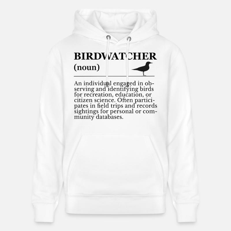 Birdwatcher Definition - Vogelbeobachtung - Stanley/Stella Unisex Bio-Hoodie CRUISER  - Weiß